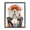 Stupell Industries Happy Fox with Coffee Floater Framed Art